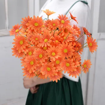 Simulacija Zou Ju 5 Glavo Nizozemski Chrysanthemum Kamilice Ima Cvetje Poročno Dekoracijo Doma Ponaredek Cvet Streljanje Rekviziti