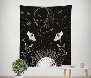 Vintage evropske stenske slike čarovnice tapiserija, sun moon star študentski sobi vzglavja arras preprogo astrologija odejo
