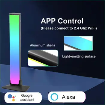 Tuya WiFi +IR Smart LED Luči Bar RGB Vzdušje Svetlobe Smart Liffe App Nadzor Glasbe Ritem Osvetlitev Okolice LED Lučka Dekor Svetlobe Slike 2