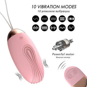 Brezžični G-Spot, Vibratorji Sex Igrače za Žensko Daljinski upravljalnik 10 Hitrosti Vibracijsko Jajce Klitoris Stimulator Masturbacija Vagina Žogo