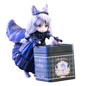 11,5 Cm Star Dlc Lolita Tea Party Mačka Lepe Sivo Anime Dejanje Slika Dekoracijo Mačka V Pločevinkah Model Ornament Garaža Kit Darilo Igrače
