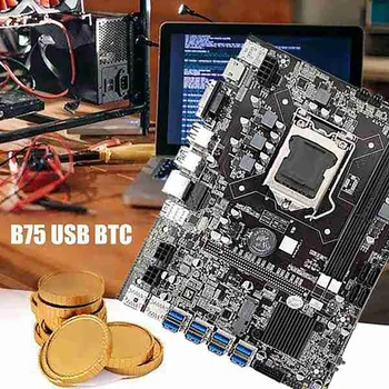 B75 8 Kartice BTC Rudarstvo Matično ploščo+G630 CPU+4PIN, Da 6PIN Napajalni Kabel+SATA Kabel 8 USB3.0(PCIE) LGA1155 DDR3 RAM SATA3.0 Slike 5