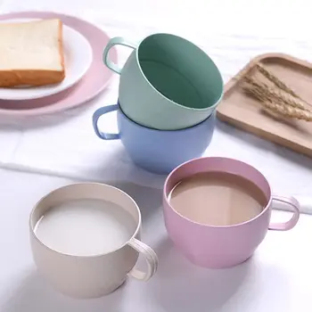 Varnost Pšenične Slame Mleka Pokal Preprost Stil Kava Čaj Vrč Zajtrk Dobave Pitne Okolju prijazno Drinkware Slike 2