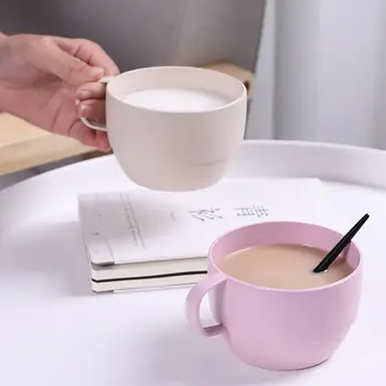Varnost Pšenične Slame Mleka Pokal Preprost Stil Kava Čaj Vrč Zajtrk Dobave Pitne Okolju prijazno Drinkware Slike 3