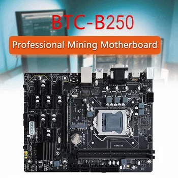B250 V2.1 BTC Rudarstvo Matično ploščo+G4560 CPU 12XPCIE LGA1151 Dual Channel DDR4 MSATA USB3.0 B250 ETH Rudarstvo Motherboard Slike 1