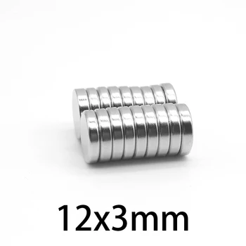 20/50/100 KOZARCEV 12 mm Neodymium Magnetom N35 Močna Krog Super Močan Stalno Magnetno Držalo DIY Krožne Majhnih Magnetov