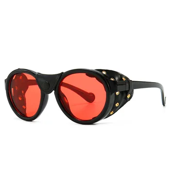 UV400 Novi Retro Steam Punk Ovalne Windproof Buljiti Moški Ženske Modni Odtenki Vintage sončna Očala Gafas De Sol