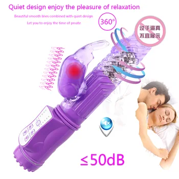 10 Hitrost Seks Zavrtite Kroglice G Spot Vibrator Vibratorji 360 Rotacijski Zajec Klitoris Stimulator Vibrator Masturbator Za Ženske Odraslih Igrače