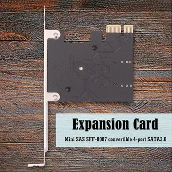 PCI Express SATA Kartica 4 Vrata Širitev Kartico Mini SAS Vmesnik Riser Card Pcie X1 2.0 Vmesnik 6Gbps Glava Komplet Slike 0