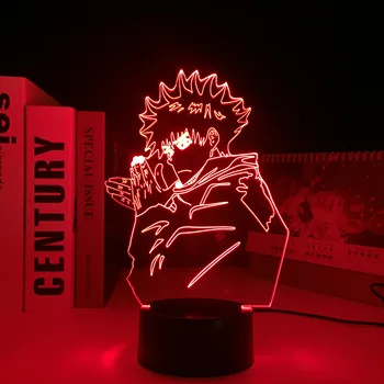 Jujutsu Kaisen Lučka Megumi Fushiguro Lahka 3D LED Nočna Lučka za Darilo za Rojstni dan Anime Jujutsu Kaisen Megumi Fushiguro namizne Svetilke
