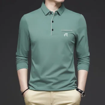 Malbon moška Oblačila za Golf Dihanje Dolg Rokav Prostem Prosti čas Golf Majica Polo Moški Visoke Kakovosti Golf Oblačila Nov Izdelek