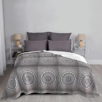 Boho Mandala Muster Decke Abdeckung Böhmischen Wolle Werfen Decken Schlafzimmer Kavč Tragbare Leichte Tagesdecken