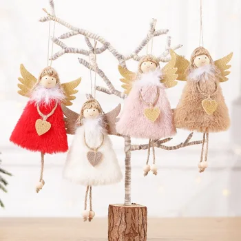 Božični Okraski, Izdelki Lutka Pendantt Božič Srčkan Ljubezen Pero Angel Božično Drevo Ustvarjalne Obesek Novo Leto 2020