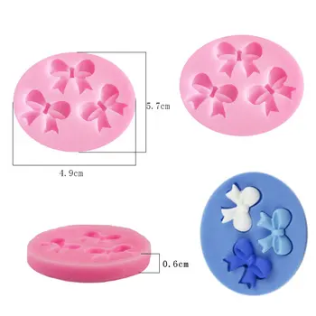 Aomily 3D Bowknot Oblikovan Silicij Čokolada Jelly Candy Torto Bakeware Plesni DIY Pecivo Bar Ice Blok Milo Kalup za Peko Orodja