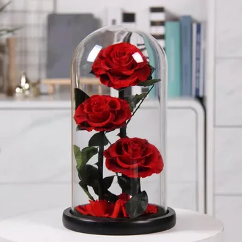 2022 Valentinovo, Prisotne Suhe Rože Rdeče/Modra/Roza Vrtnice Urad Dekoracijo Ustvarjalne Rose Poroko, Novo Leto, Darila za Dom