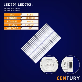 5kit LED osvetlitvijo trakovi E600DLB032-005 za VIZIO M60-C3 Slike 5