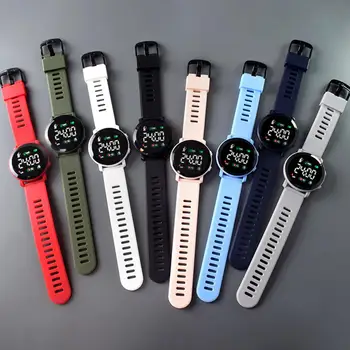 Študent Watch LED Zaslon Nepremočljiva Visoka Natančnost Dolgo Življenjsko dobo Baterije Nizko Porabo Natančen Čas Priložnostne Silikonski Watchband Elec