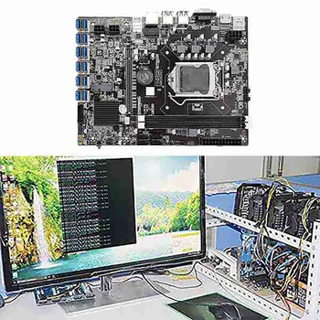 12 GPU B75 Rudarstvo matična plošča+PROCESOR+Kul Fan+2X SATA Kabel 12 USB3.0 Do PCIE1X Režo LGA1155 DDR3 SATA3.0 Za BTC/ETH Slike 0