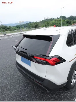 Avtomobilska dodatna Oprema črna ABS vrata prtljažnika Mid Wing Rep Zunanje Spremembe Za Toyota Rav4 2019 2022 5. Slike 0