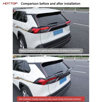 Avtomobilska dodatna Oprema črna ABS vrata prtljažnika Mid Wing Rep Zunanje Spremembe Za Toyota Rav4 2019 2022 5. Slike 2
