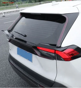 Avtomobilska dodatna Oprema črna ABS vrata prtljažnika Mid Wing Rep Zunanje Spremembe Za Toyota Rav4 2019 2022 5. Slike 4