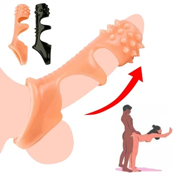 Za Večkratno Uporabo Penis Obroči Extender Rokav Kondomi Ojačevalec Dick Odraslih Spolnih Igrač Za Moške Zamudo Zaklepanje Erotično Sex Shop Ni Vibrator Ženske Slike 1