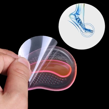 1Pair Silikonski Gel Forefoot Blazine Vložki Vložki Massager Anti-Slip Lajšanje Bolečin