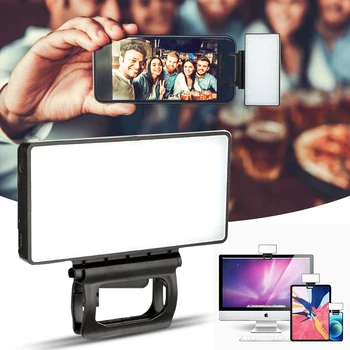 Prenosni 3-Raven zatemnitev USB LED Video Luč Selfie Svetlobe Webcam Izpolnite Razsvetljava za Telefon za Ličila Selfie Vlog video Konference Slike 1