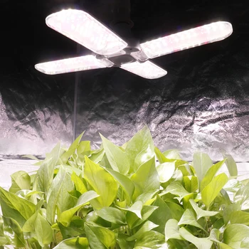 Novo Celoten Spekter 48W Zložljive LED Grow Light Celoten Spekter E27 Rastlin Raste Svetlobe Phytolamp Žarnice Za uporabo v Zaprtih prostorih Rastejo Šotor Sadik Slike 3