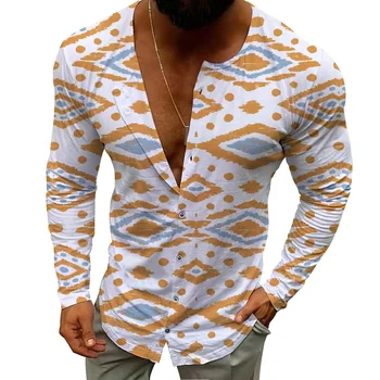 Akvarel klasični vzorec geometrijske sliko jeseni casual men ' s cardigan mladi slim dolgo sleeved vse-ujemanje poslovnih pulover Slike 2