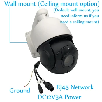 Zunanji 2MP, 5MP fotoaparat Samodejno Sledenje IP Kamere PTZ 18X Optični Zoom Audio Mikrofon Gibanja Alarm Speed Dome Home Security CCTV Kamere