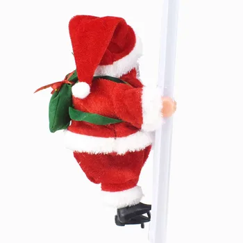 Smešno Električni Lestev Santa Božični Okraski, Ustvarjalna Plišastih Santa Lutka Igrače Darila